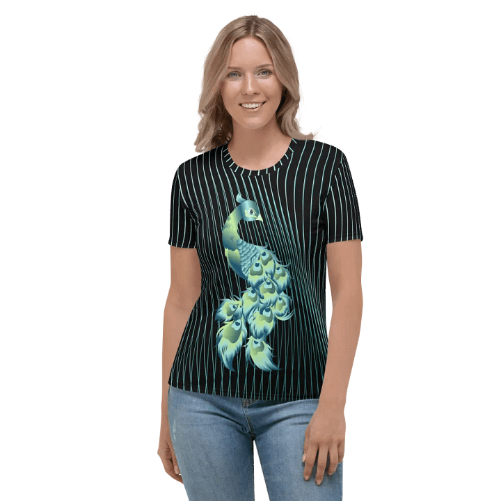 Pretty Peacock All Over Print T-shirt product image (2)
