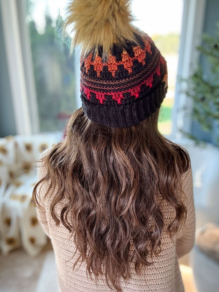 Autumn's Charm Mosaic Hat Crochet Pattern product image (10)