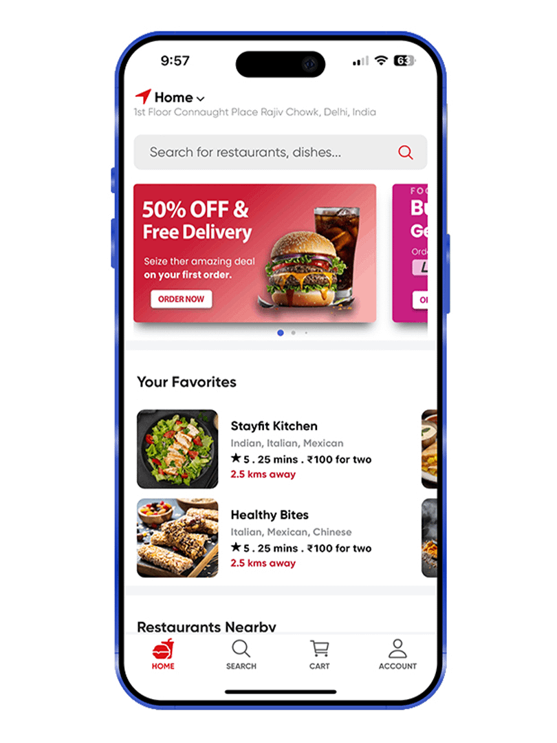 Ionic 8+ Customer Food Delivery App UI Template product image (6)