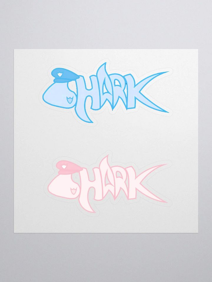 Blue and Pink Shark Stickers product image (3)