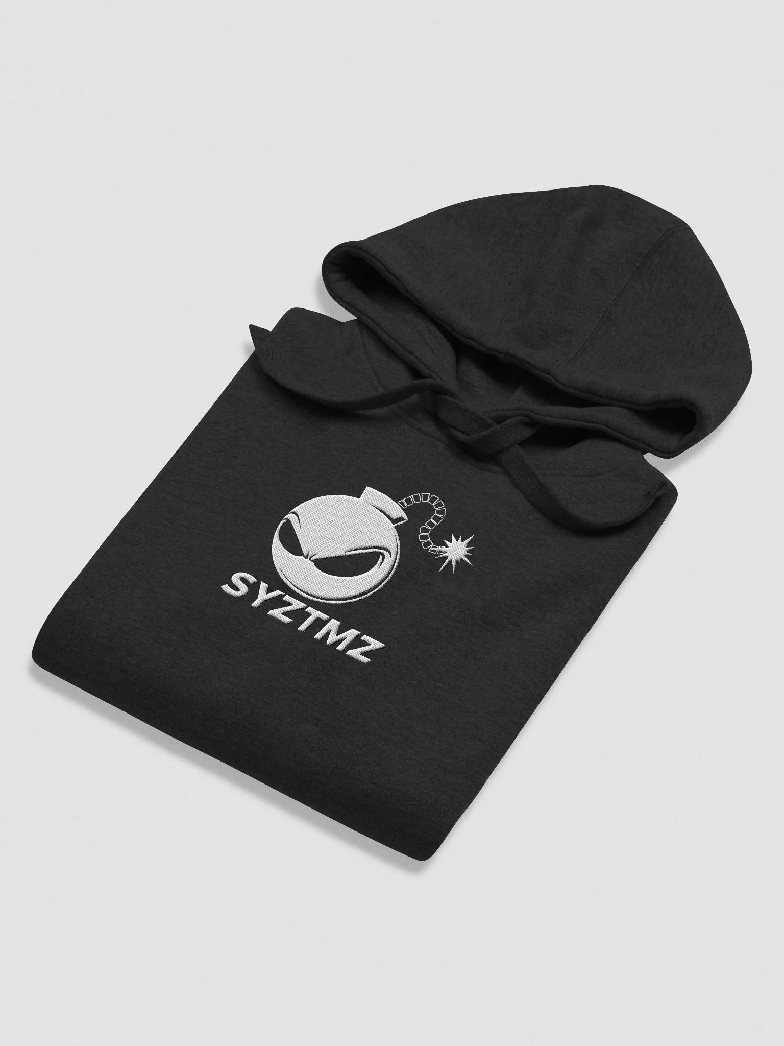 Syztmz Embroidered White Logo Hoodie product image (47)