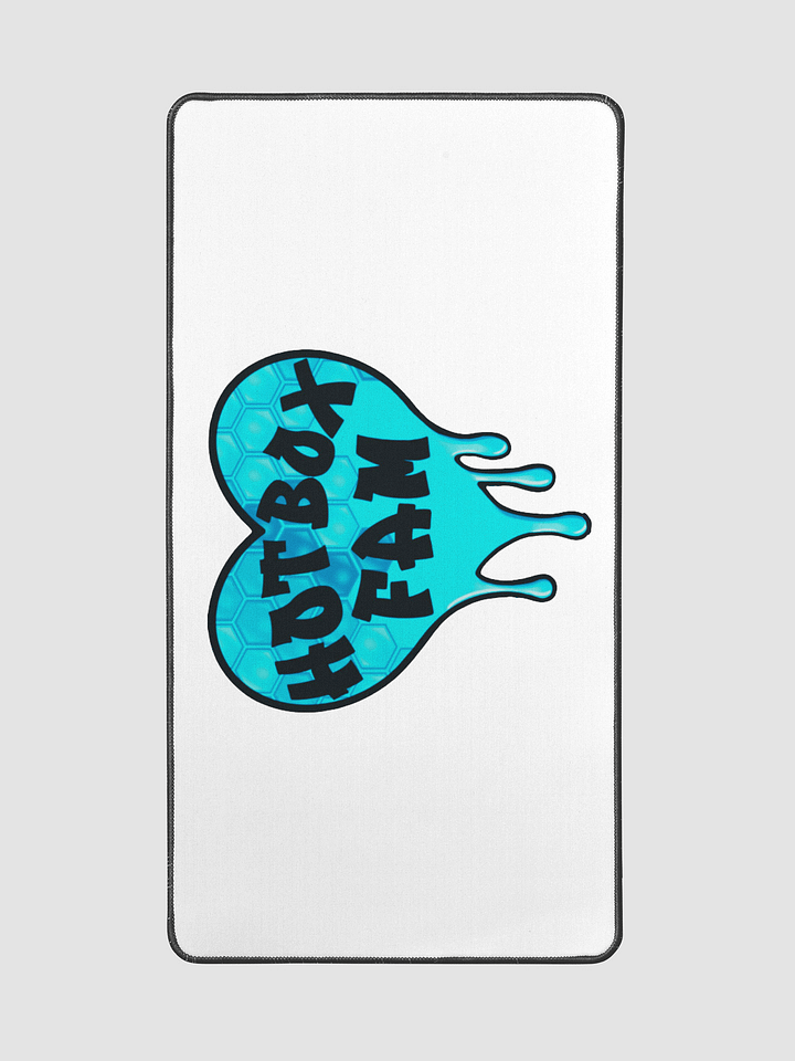 HOT BOX FAM BRIGHT BLUE HONEY COMB LOGO DESK MAT product image (2)