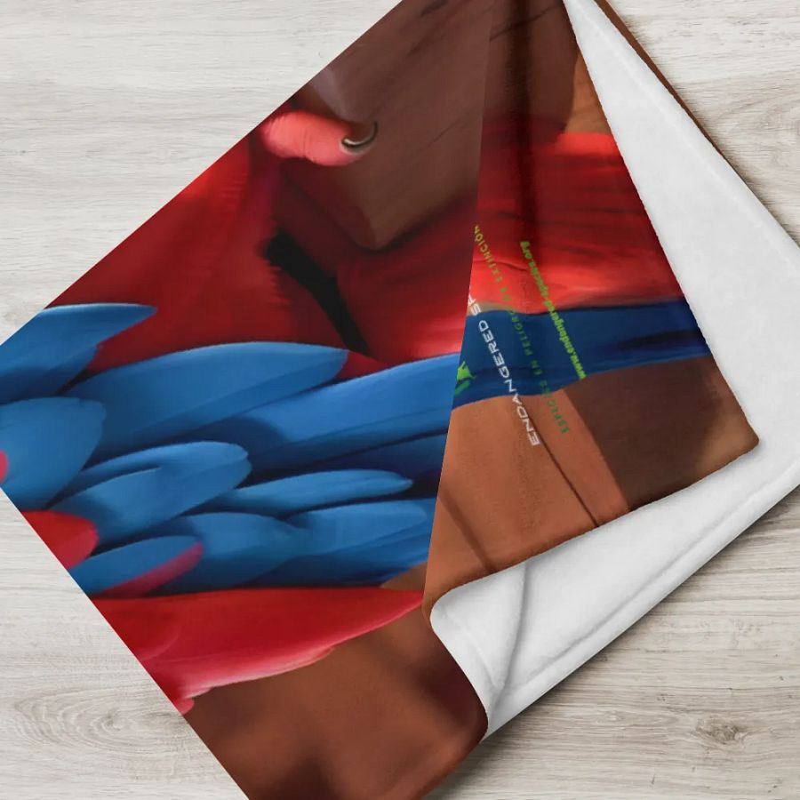 Endangered Species - Mexico - Scarlet Macaw Throw Blanket product image (6)