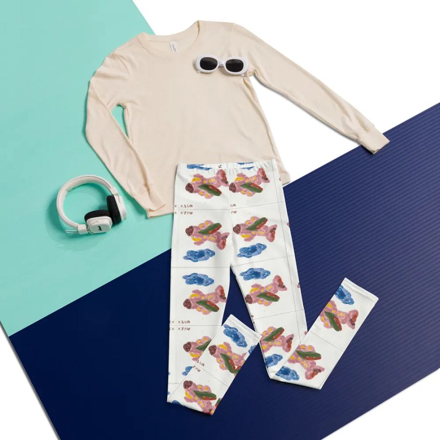 Kid Airplane (All-Over Print Youth Leggings) product image (9)