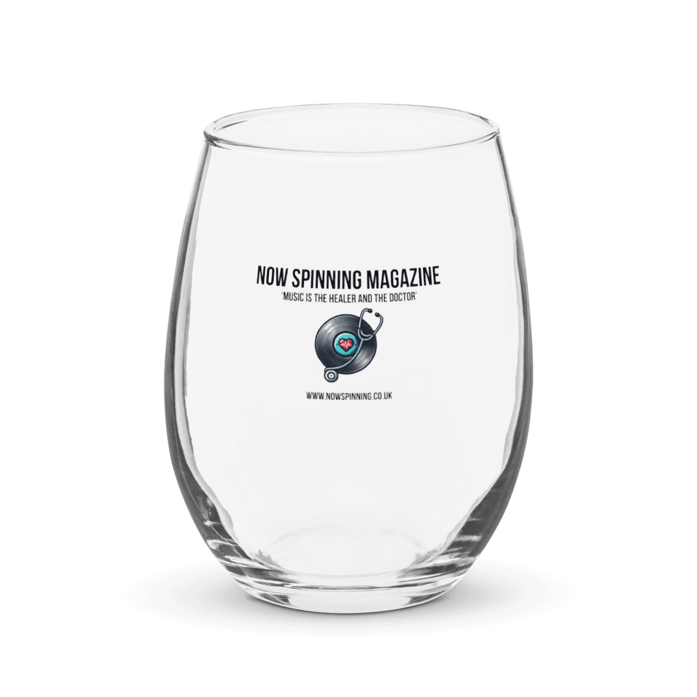 Now Spinning Magazine Wine Glass product image (1)