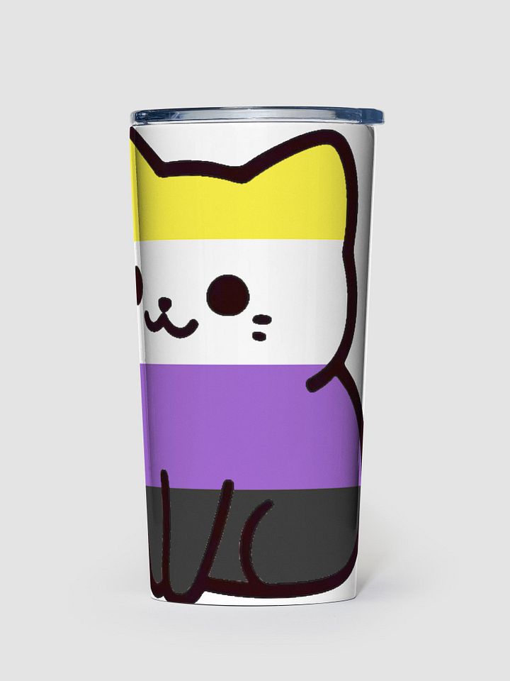 Nonbinary Pride Kitty Tumbler Cup product image (1)