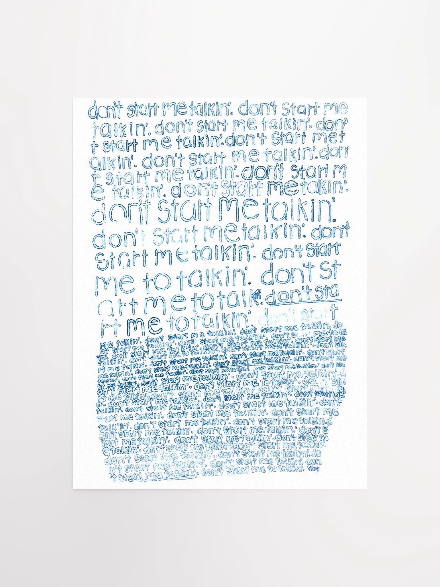 Don't Start Me Talking Poster product image (2)