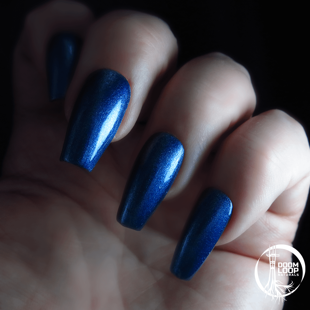 THE WOLVES OF WINTER - Deep Blue Shimmery Semi-Metallic Nail Polish product image (5)