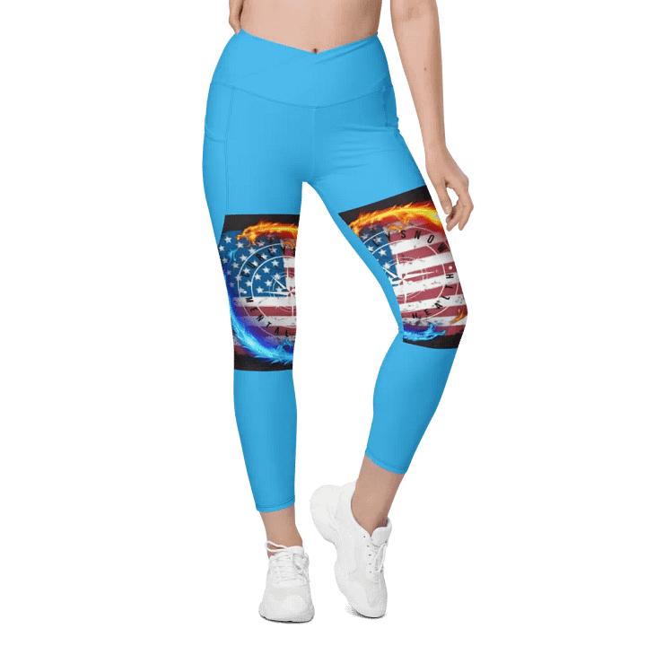 Leggings w pockets deep sky blue product image (1)