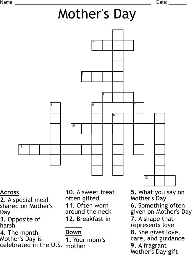 mother's day crossword puzzles product image (2)