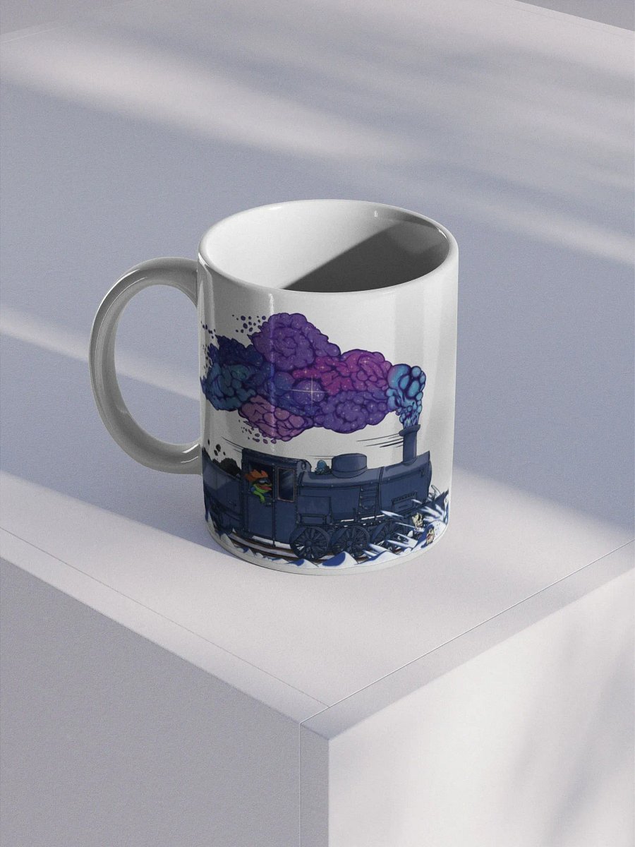 Snowy Train - Right Handed White Glossy Mug (EU/US) product image (1)
