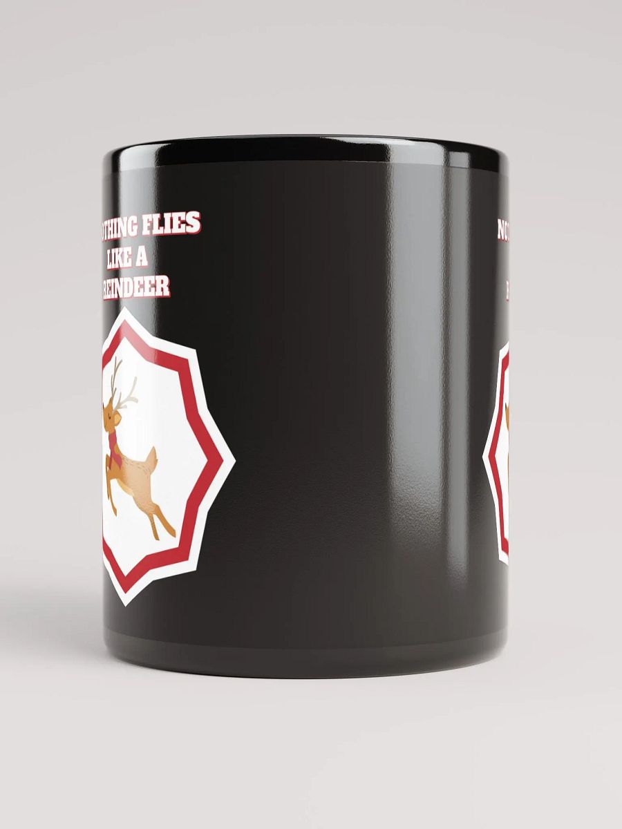 Nothing Flies Like A Reindeer - Christmas Black Mug product image (9)