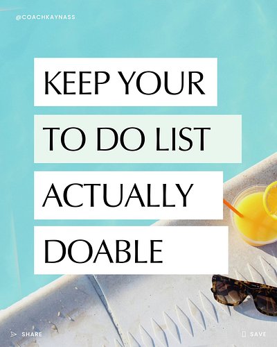 Yes, it can feel SO good to stack a to do list and feel like we're so productive and have so many great ambitions for a day.
...