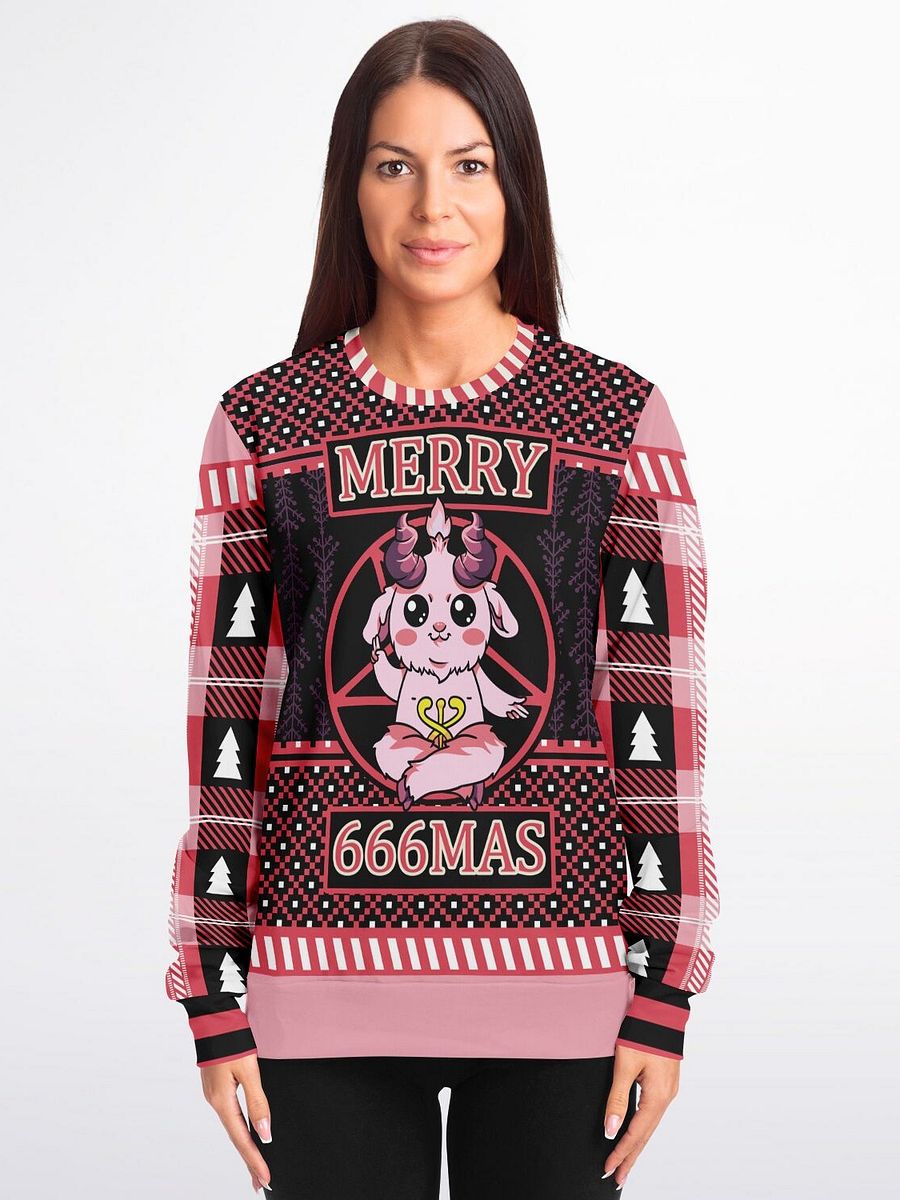 "Merry 666mas" Goat Sweatshirt | Alternative Christmas Sweater | Gothic Holiday Outfit product image (1)