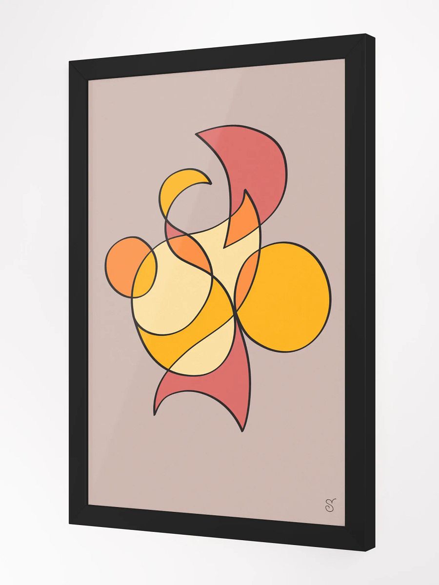 Vibrant Ayous Wood Framed Matte Poster - Abstract Image No. 6 product image (8)