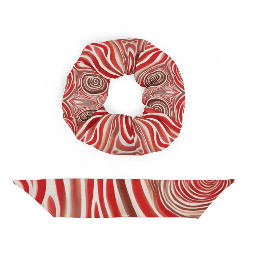 Funky Red Liquid Tie-Dye Explosion Scrunchie product image (6)