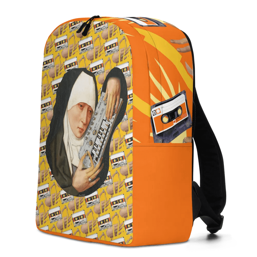 Mater Dolorosa meets Roland TB 303 by Frank Fonik Techno EDM Minimalist Backpack product image (8)