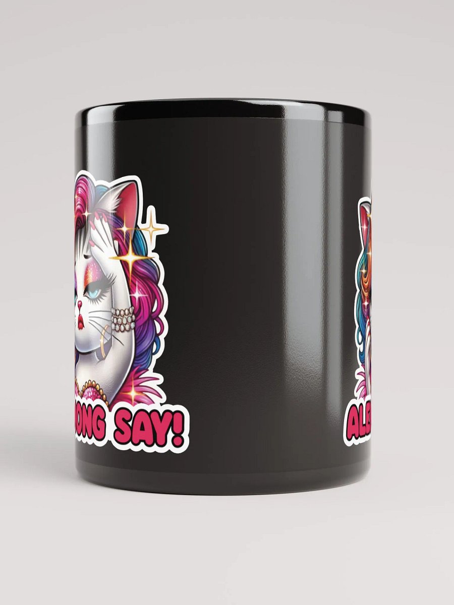 Alemong Say! Black Glossy Mug product image (5)