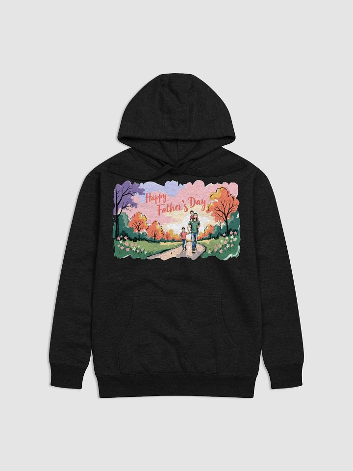 Joyful Father’s Day Walk | Vibrant Family Art Print Hoodie product image (6)