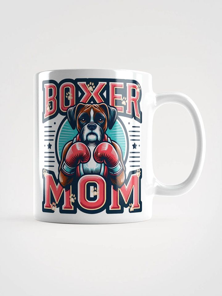 Boxer Mom Ceramic Mug: Boxer Dog with Boxing Gloves Design product image (2)