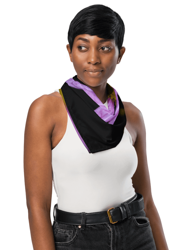 Bandana Tuch - Rosa Blüte mit Tautropfen product image (4)