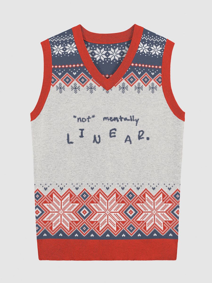 *not* mentally linear. (holiday vest 1) product image (2)