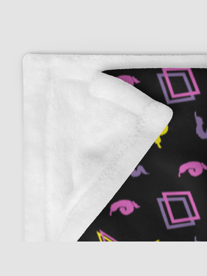Oh Worm black pattern fleece throw blanket product image (2)