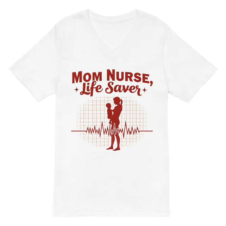 Life Saver Mom Nurse V-Neck Tee product image (6)