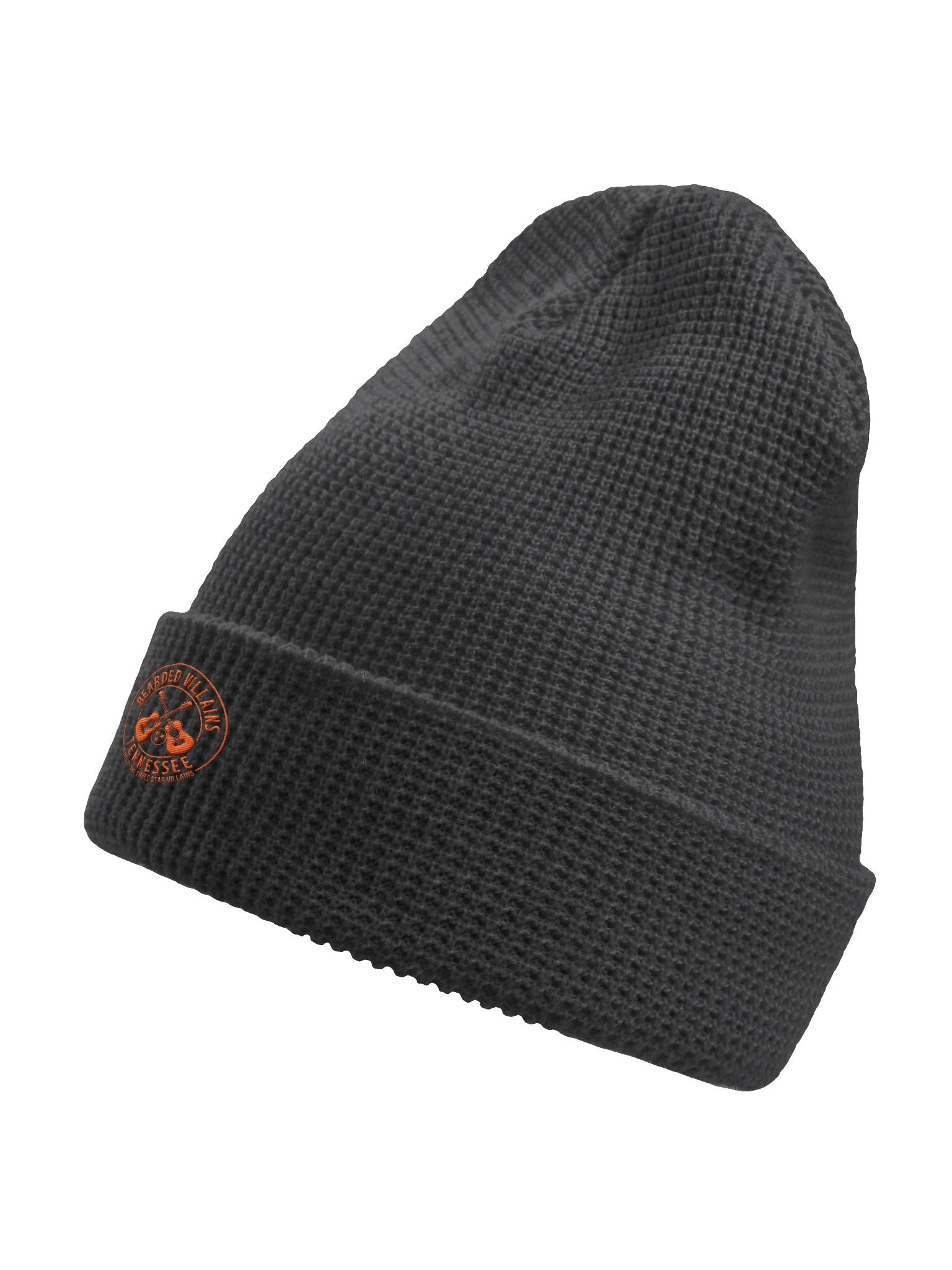TSV Bearded Villains Tennessee Waffle Knit Beanie | Vols Orange & Smokey Gray Logo | Bold Brotherhood Style & Game-Day Comfort product image (2)