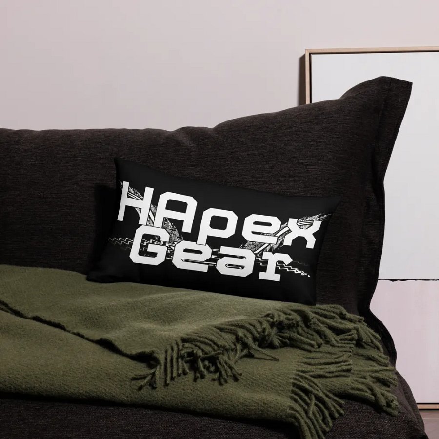 Pillow Case - Black - White HApex Gear White Logo product image (4)