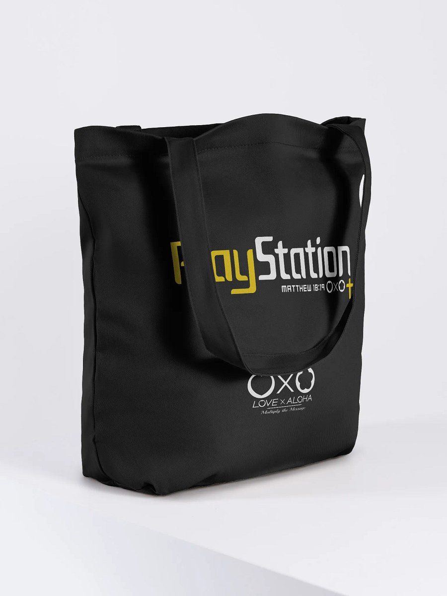 LXA PrayStation Eco Tote Bag - Black | Love X Aloha - Faith Collection | Premium Christian Merch product image (4)