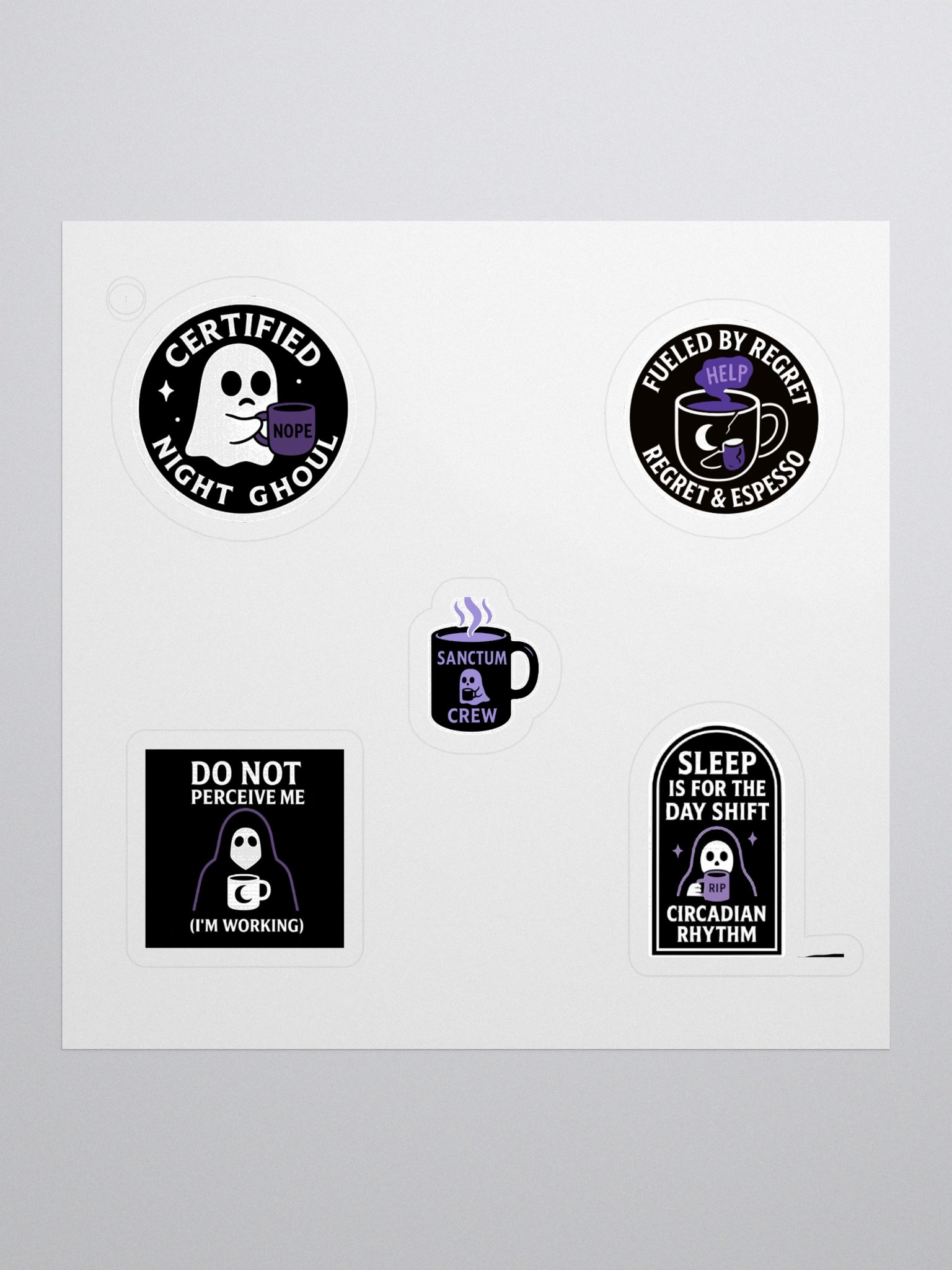 Night Ghoul Coffee Sticker Collection product image (1)