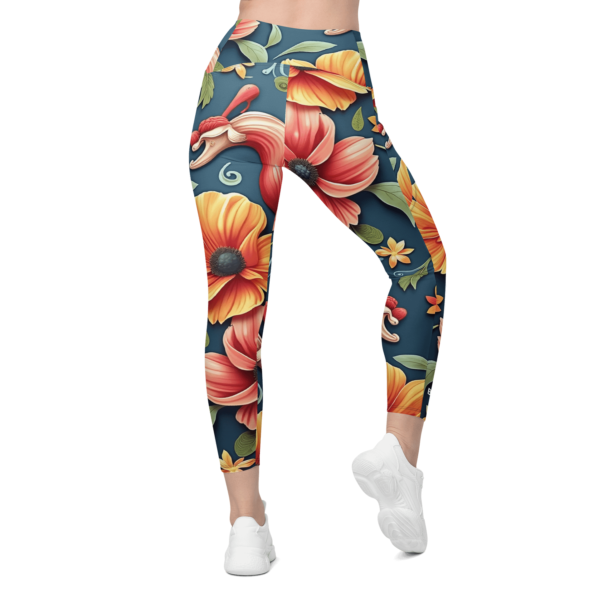 Barry Grady 'Floral Fiesta' Crossover Leggings with Pockets product image (2)