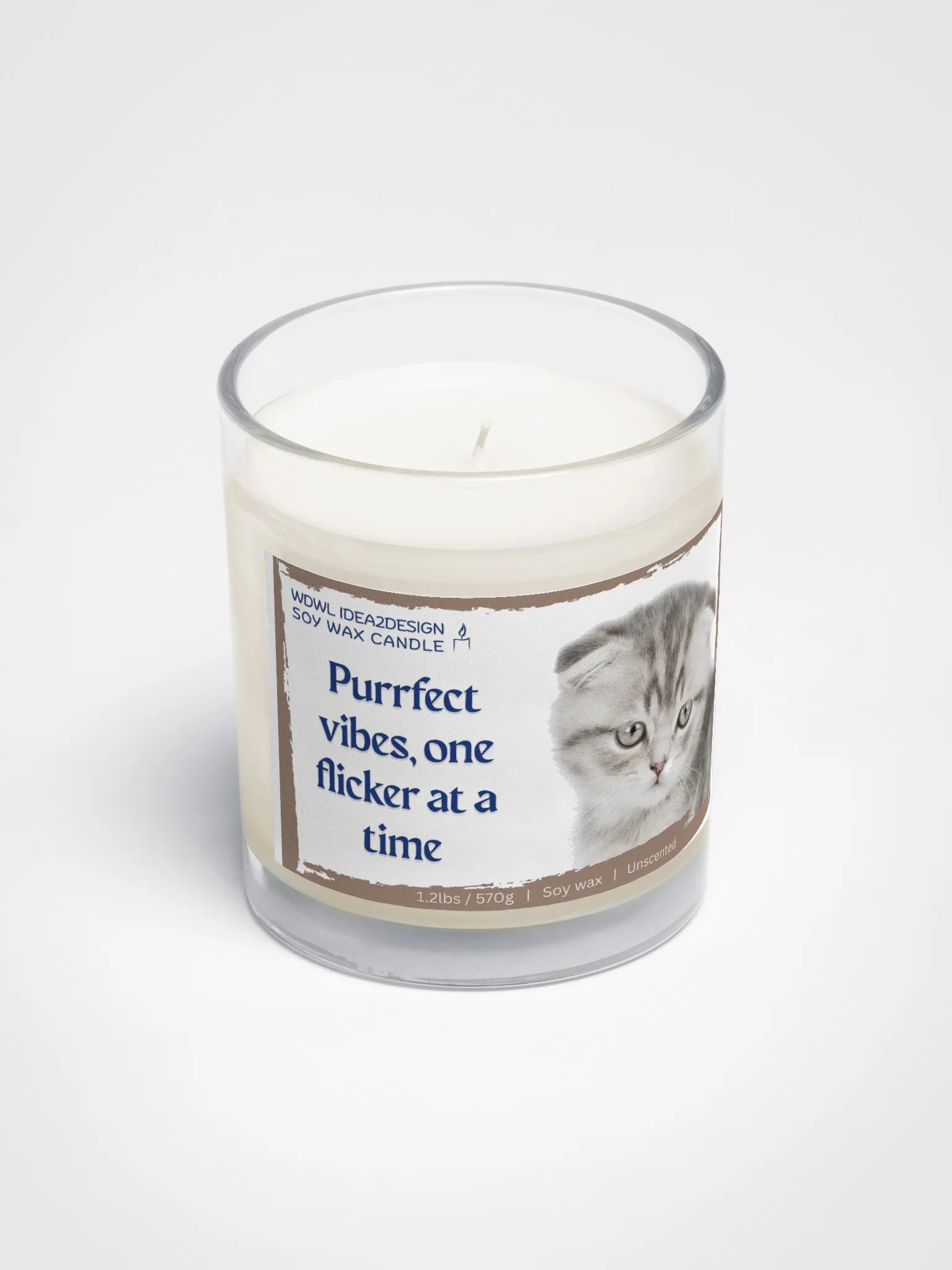 Scottish Fold Cat Lover Best Gift, Large Capacity, Great Value & Eco-Friendly Candle – 1.2 lbs of Pure Serenity product image (2)