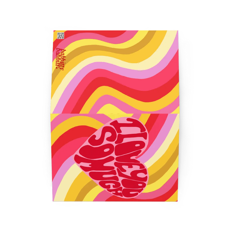 I Love You So Much retro portrait greeting card product image (9)