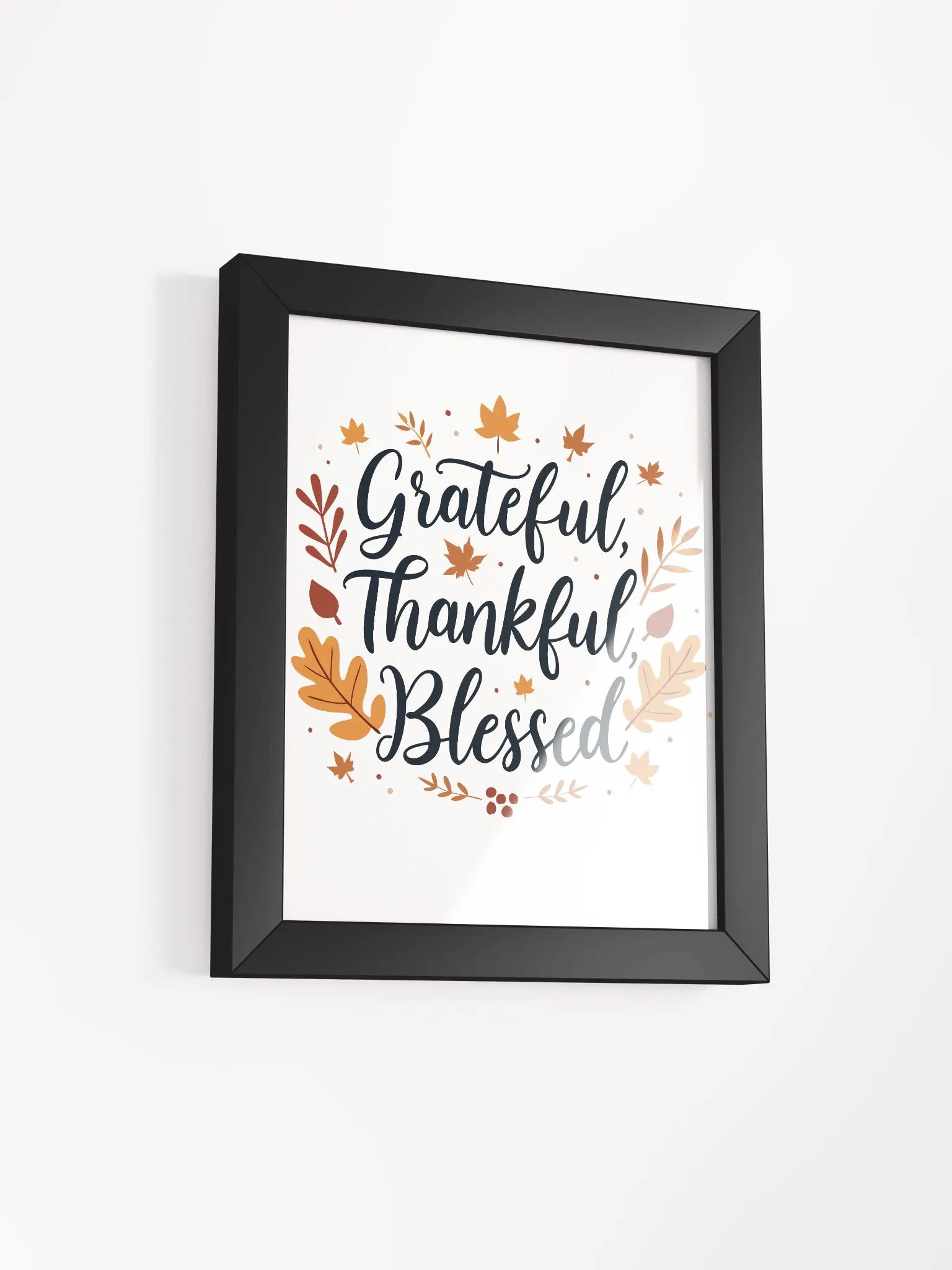 Grateful, Thankful, Blessed Autumn Poster - A Trendy Home Decor Piece product image (27)