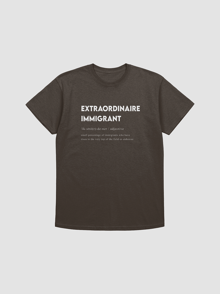 EXTRAORDINAIRE IMMIGRANT TSHIRT DARK CHOCOLATE product image (1)