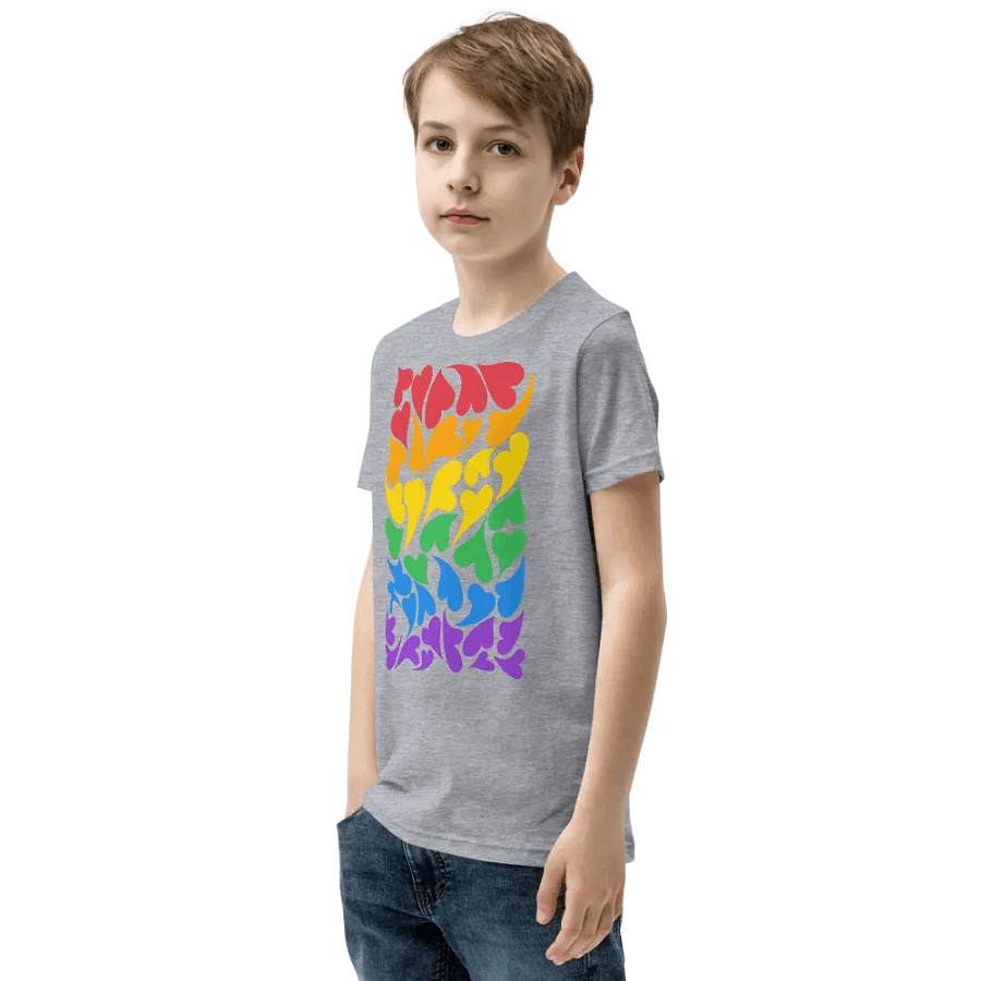 Nestled PRIDE Rainbow T-shirt (Youth) product image (4)