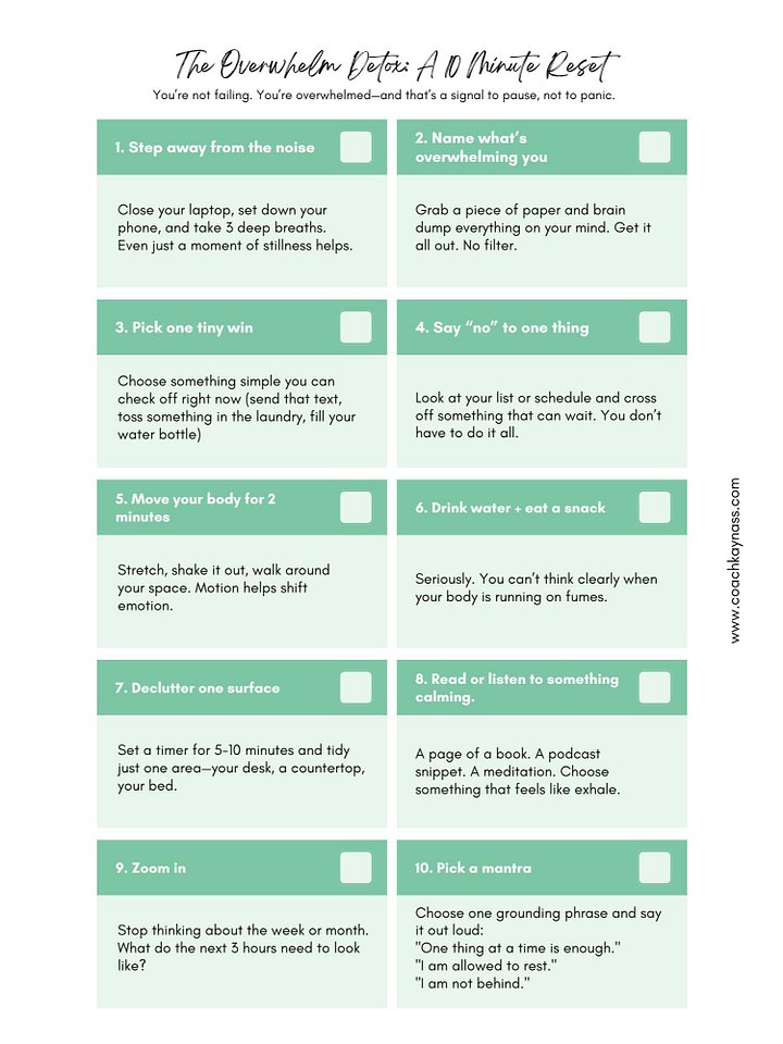 The Overwhelm Detox: A 10 Minute Reset product image (1)