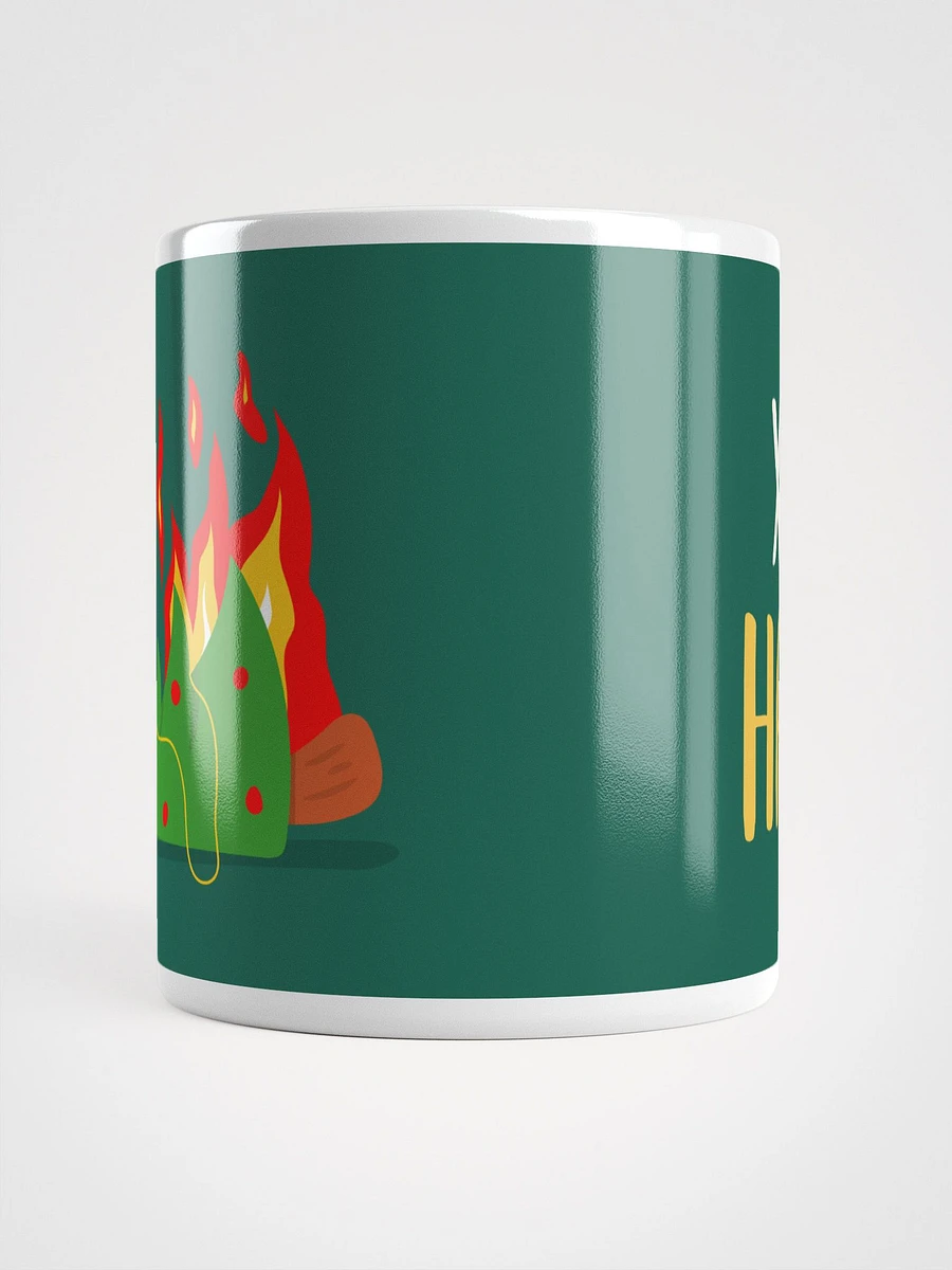 Xmas Hater Ceramic Mug - Humorous 11 oz or 15 oz Coffee Cup with Burning Tree Design product image (10)