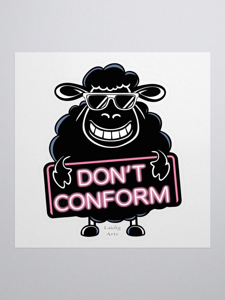 Vinyl Sticker Don't Conform Black Sheep Design product image (1)