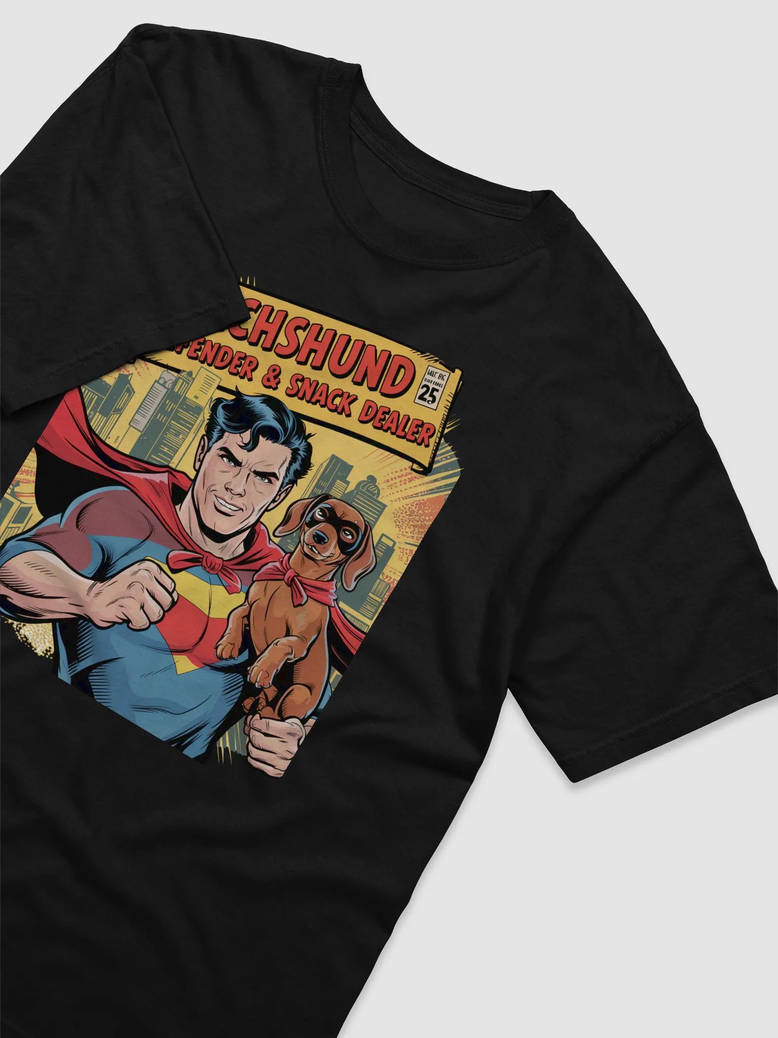 Dachshund Defender & Snack Dealer Superdad Tee product image (8)