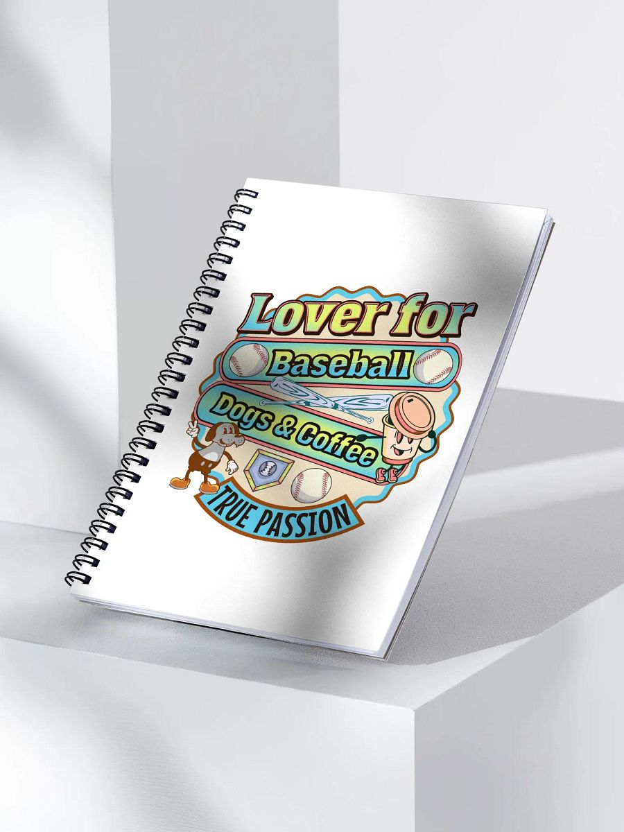 Lover For Baseball Dogs And Coffee Spiral Notebook product image (3)