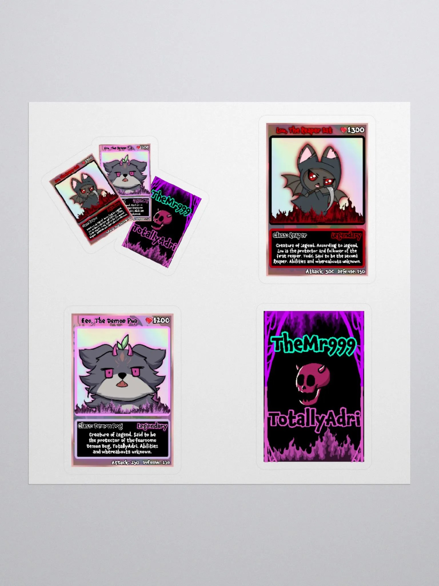 Creatures of Legend Large 4-Pack Stickers product image (1)
