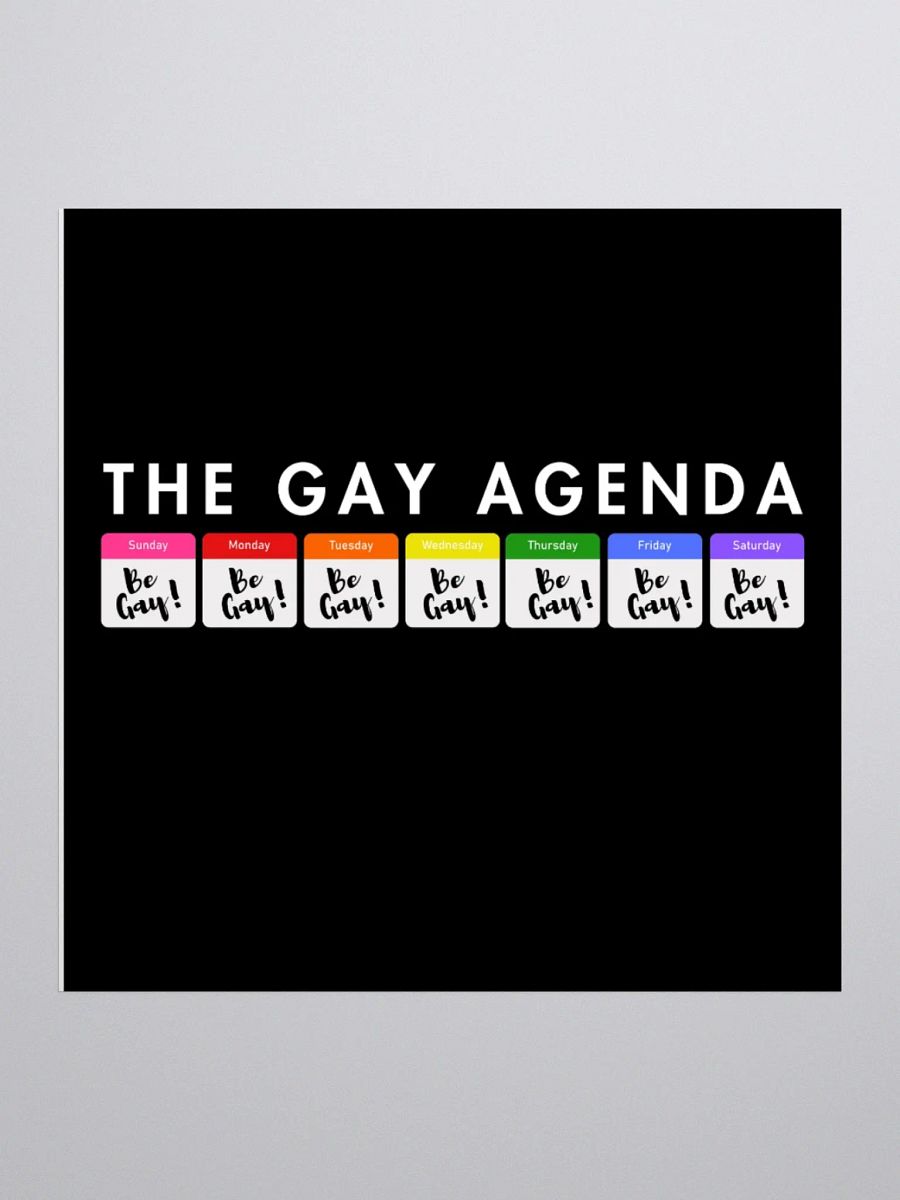 The Gay Agenda Sticker. product image (1)