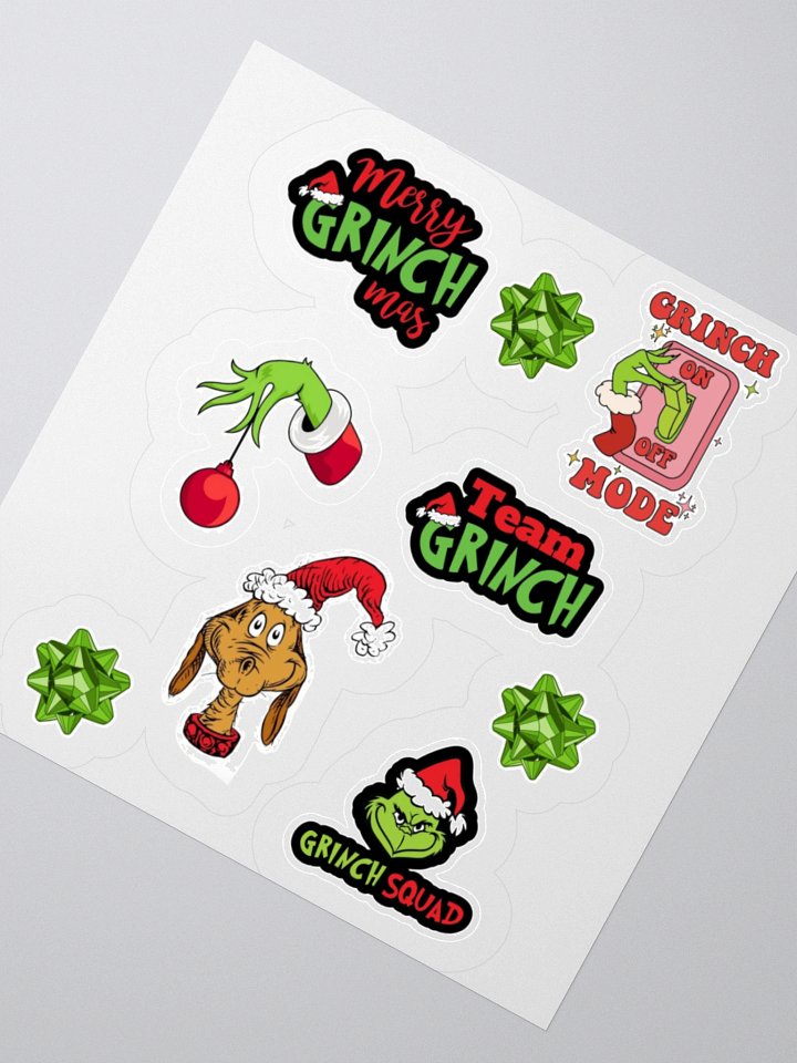 Merry Grinchmas Kids Cut Stickers product image (2)