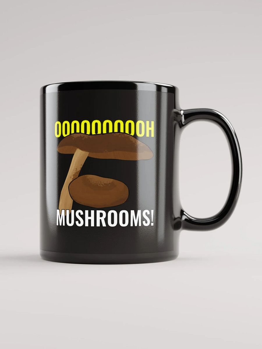 Zaknafein OOOOOOH Mushrooms! Black Ceramic Mug product image (1)