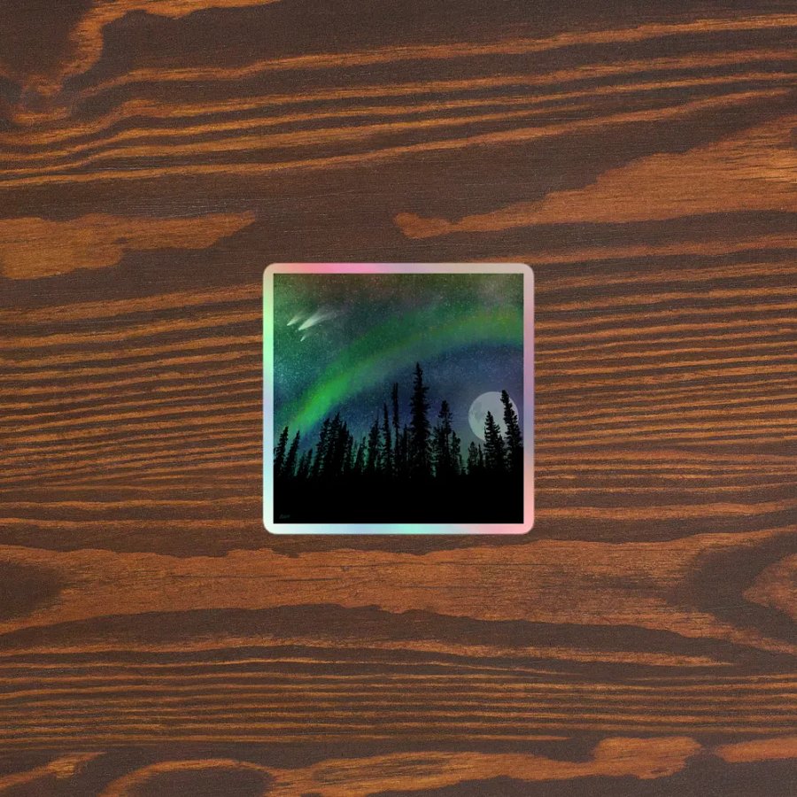 Night Gaze holographic sticker product image (3)
