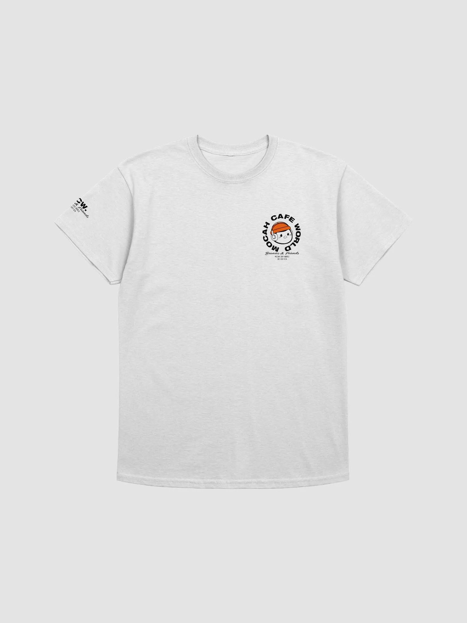 MCW. Beanies & Friends Minimal Tee - White/Orange product image (1)
