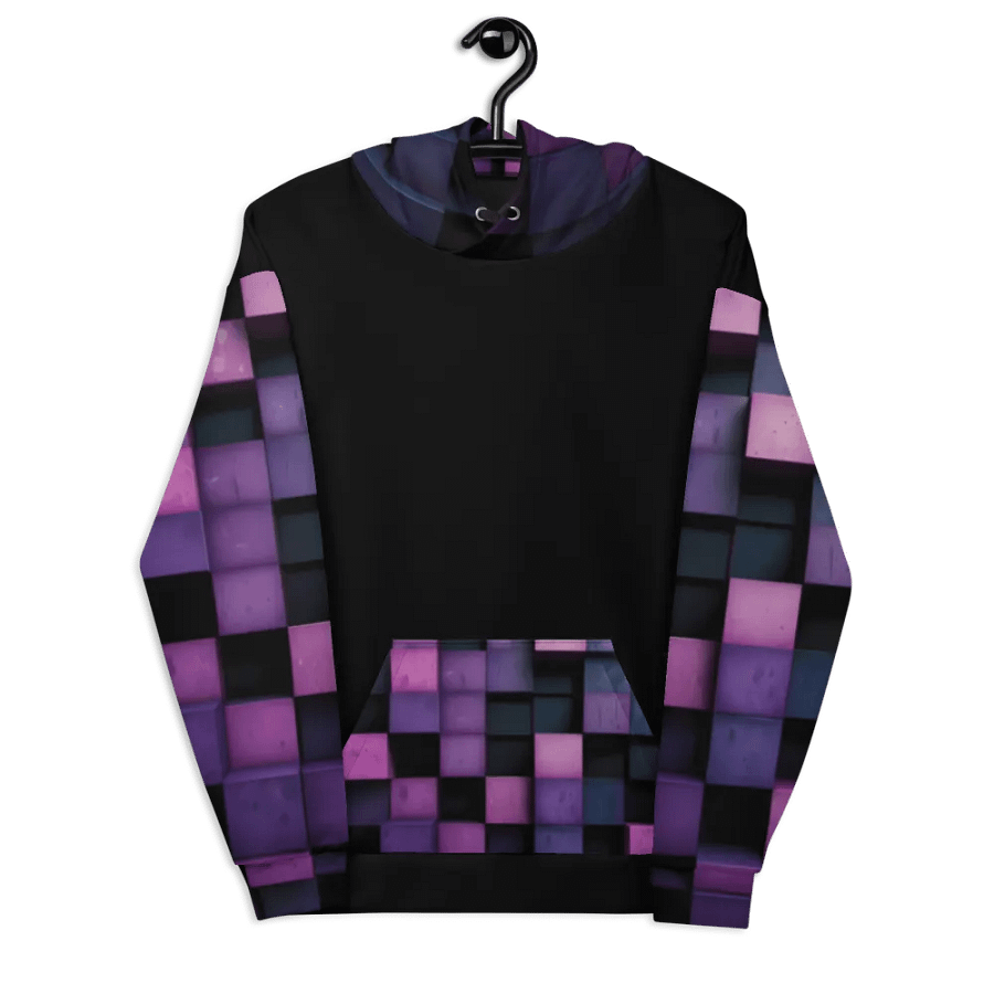 Black And Purple Squares Unisex Hoodie product image (7)